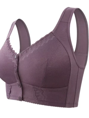 Moona Bras for Senior Women Charm Bra Front Snaps Comfortable Full Coverage Bra□