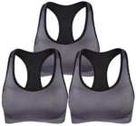 3 Pack Women Padded Sports Bra High Impact Yoga Fitness Seamless Gym Activewear