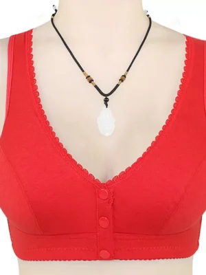 Women Full Cotton Front Closure Bra Wireless Bras Bralette Push Up Comfortable†